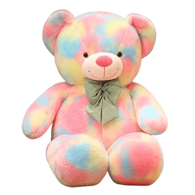 Riesiger Teddybär Plüschtier Weiches Kuscheltier Buntes Kindergeschenk für Valentinstag Geburtstag Liebhaber