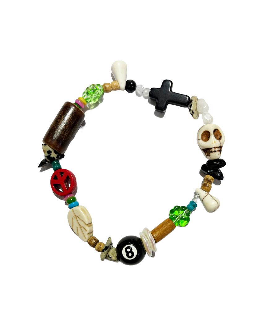 Sk8Er Rock Multi Bead Gemstone Bracelet 005