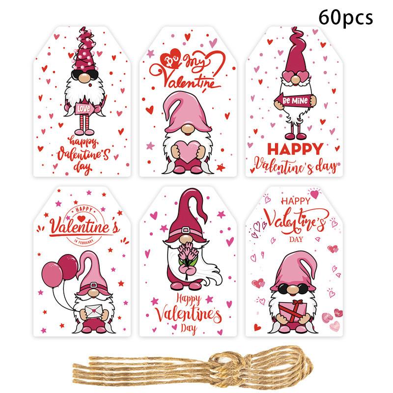 Ornamenti Regalo a Tema San Valentino Etichette Decorazione Festa, Materiale Cartaceo Sicuro, Decora i Tuoi Regali. 60pz