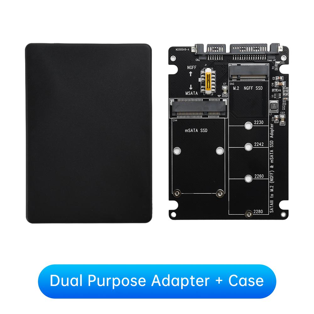 M. 2 Solid State SSD To SATA 3.0 External Hard Disk Box NGFF MSA To Serial Port Adapter Dual Use 2-in-1
