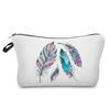 Women Feather Print Cosmetic Bag Toiletries Organize Travel Storage Case  6375