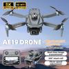 Pro 2026 NOVÝ dron AE19 s dálkovým ovládáním, vyhýbání se překážkám, 8K HD duální kamerou, bezkartáčový WiFi FPV, skládací kvadrokoptéra