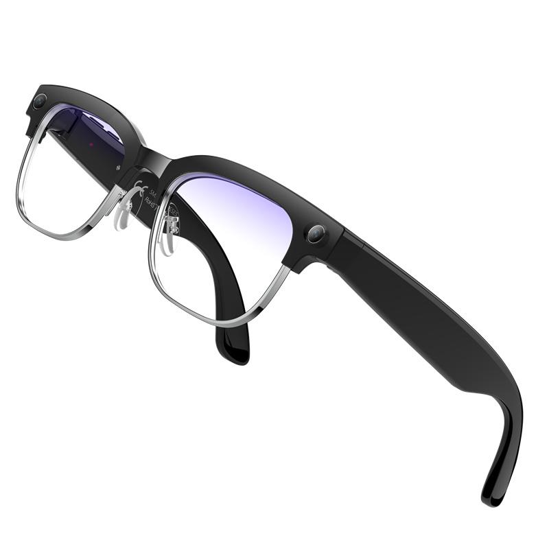 W630 AI Smart Translation Glasses Recognition 8MP HD Camera Video Audio Recording Outdoor Sunglasses BT Calling Wearable Headset
