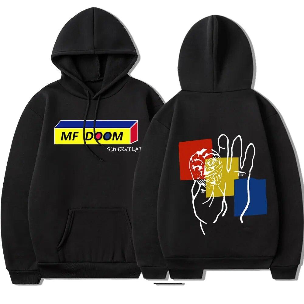Hip Hop Rapper Mf Doom Hoodie Vintage Trend Fashion Sweatshirts Unisex Women's Graphic Gothic Print Streetwear Hoodies for Unisex Unisex