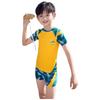 Youyou Boys' Short Sleeve Sun Protection Training Swimsuit Set