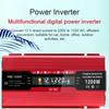 1200W Car Power Inverter 12V To 220V AC Converter Solar Inverter LCD Digital Modified Sinewave