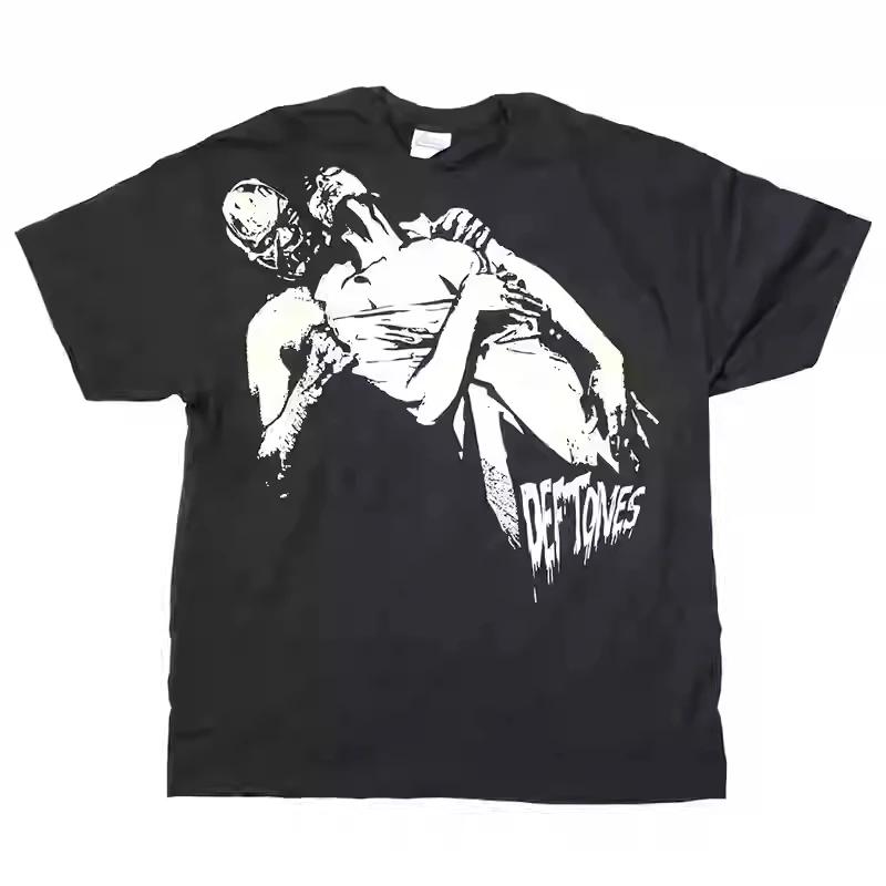2025 Deftones Baumwolle Sänger Band T-Shirt Herren Damen Hip Hop Rock T-Shirt Mode Kurzarm T-Shirt Sommer Übergroße T-Shirts Tops