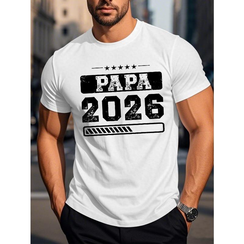 European Sizes Fun German Humor Dad 2026 T-Shirt - A New German Design for 2026, Featuring a Lightweight Short-Sleeve Casual Round