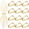 4pcs Zinc Zinc Zinc Alloy Metal Napkin Ring D Shaped Serviette Buckles Napkin Buckles  Thanksgiving Dinner