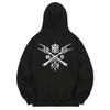 Khb0146 Crosshand Fleece Hoodie - Black