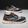 British Style Men's Shoes Summer Breathable Sports Shoes Fly-woven Mesh Shoes Men's Large Size Running Shoes