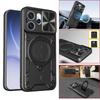 For OPPO Reno 15 F FS 5G Slide Camera Protection Armor Phone Case For OPPO Reno 15 Pro Max Car Magnetic Holder Metal Ring Cover