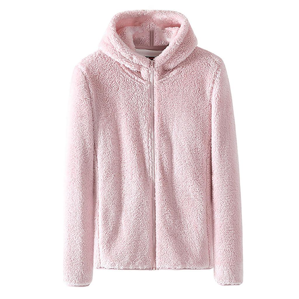 Solid Fleece Warm Double-Sided Plush Coat Thickened Coat For Women