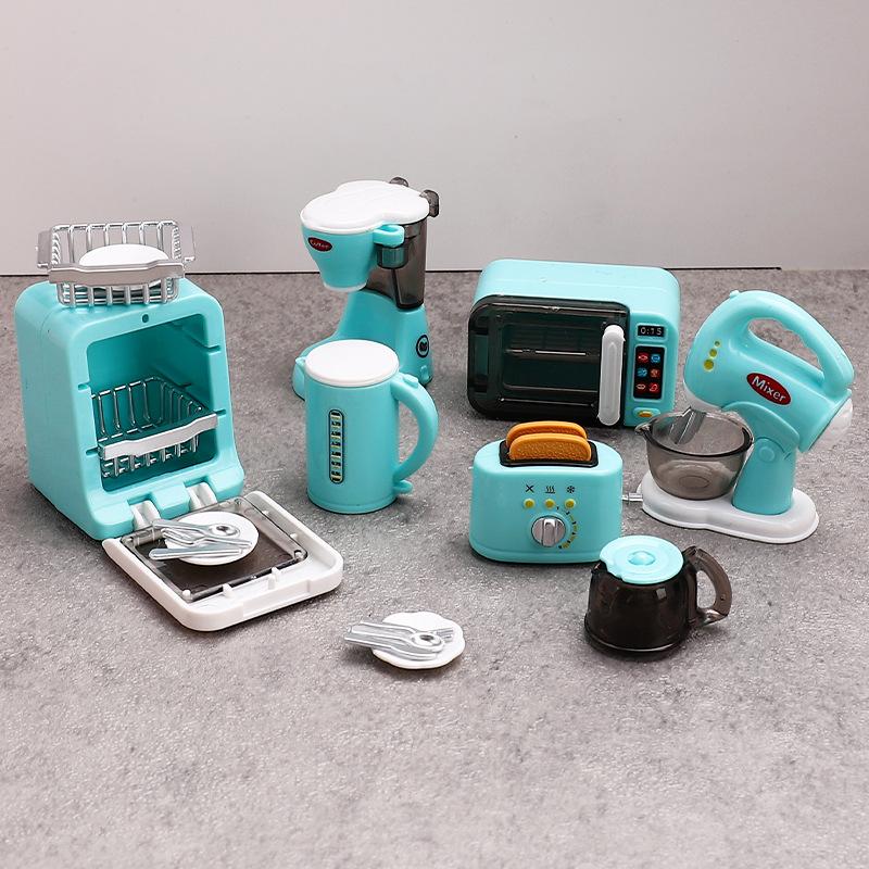 1Impostare1:12 Macchina da Caffè Miniatura per Casa delle Bambole Frusta Elettrica Elettrodomestici Decorazione Giocattolo Accessori Casa delle Bambole