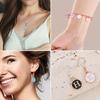 6/12/24PCS Alloy Material Jewelry Making Letter Pendant DIY Summer Beach Foot Chain Bracelet Earrings Wedding Party Gift Accessories