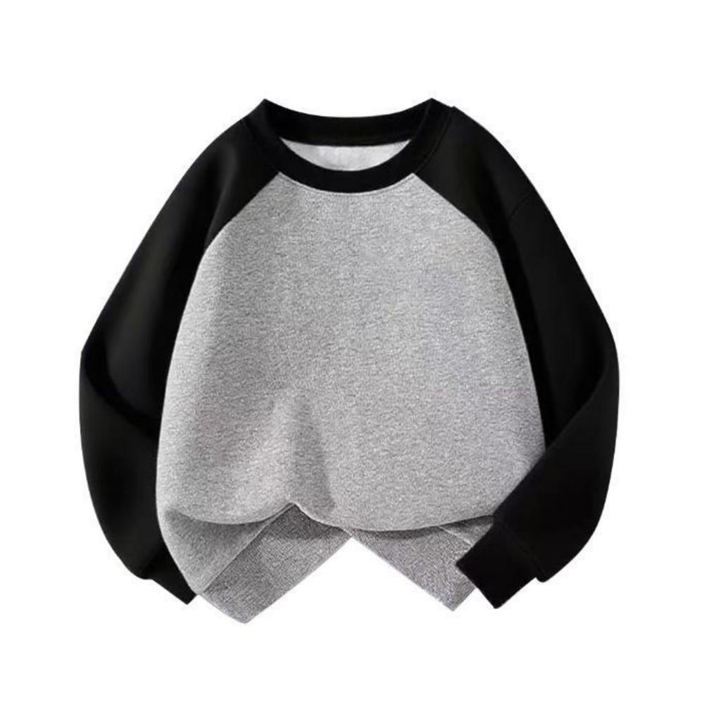 Youth Boys Girls Long Sleeve Raglan T-Shirt Color Layering Tee for Casual Daily Wear