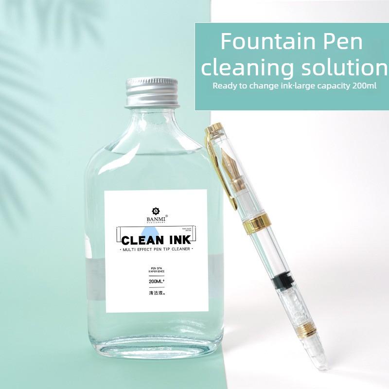200/50ml Fountain Pen Ink Cleaning Solution To Remove Ink Stains and Stains Pen Washing Tool Stationery School Office Supplies