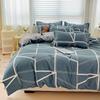 Class A Maternal And Infant Grade Ins Small Fresh Thickened Abraded Four-Piece Set Skin-Friendly Sheets Washed Cotton Quilt Cover Dormitory 3Pcs Set