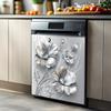Adesivo Decorativo Strass Design Floreale Argentato Autoadesivo Impermeabile Frigorifero Lavastoviglie Decorazioni Cucina Moderno