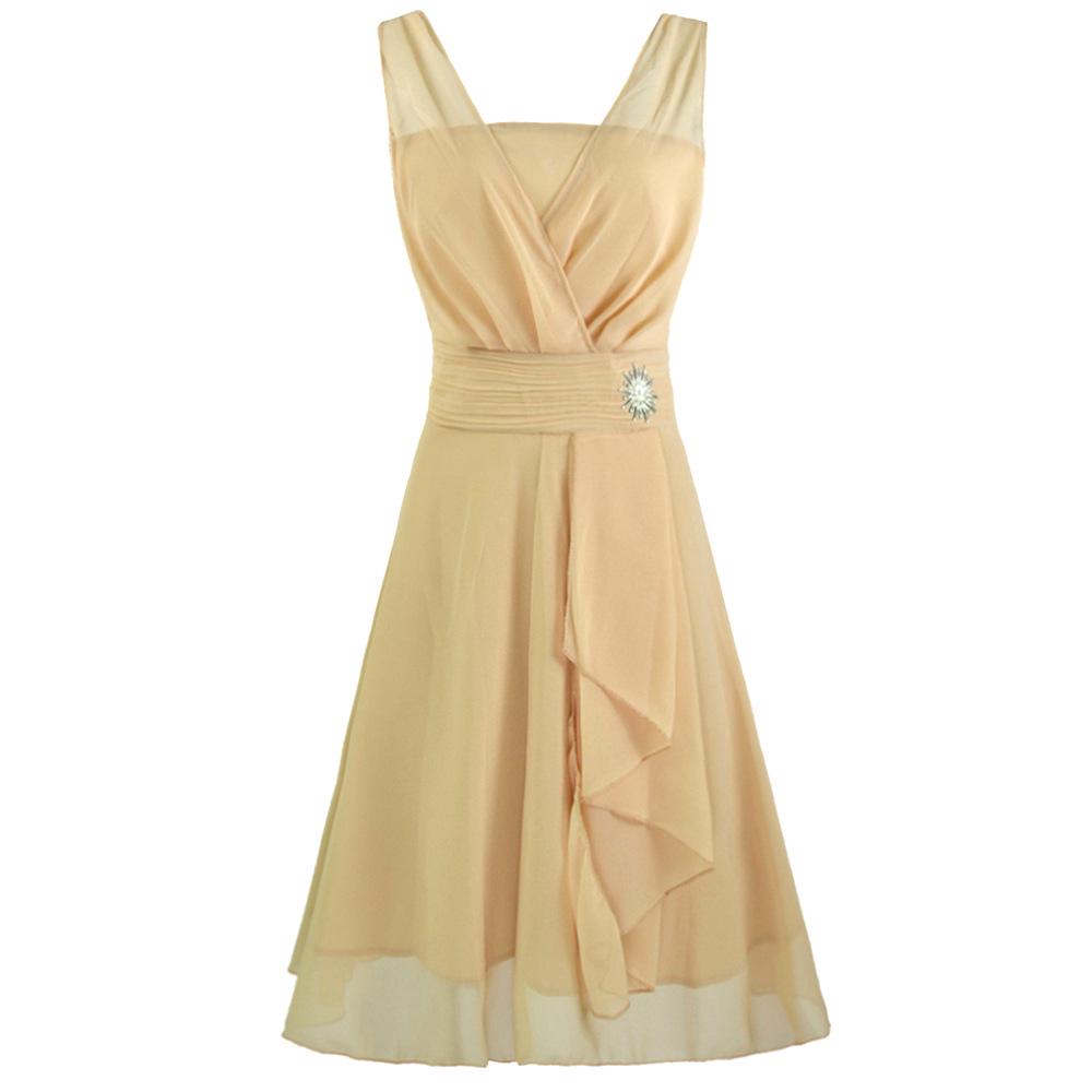 GMXIA Plus-size Bridesmaid Dress Annual Toast Short Cocktail Dress