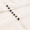 925 Sterling Zilver Zwarte Onyx Edelsteen Sieraden Handgemaakte Ketting Armband 9" RB-7-17