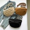 Corduroy Chest Bag for Women Crossbody Fanny Pack Casual Bum Sling Bag with Adjustable Strap