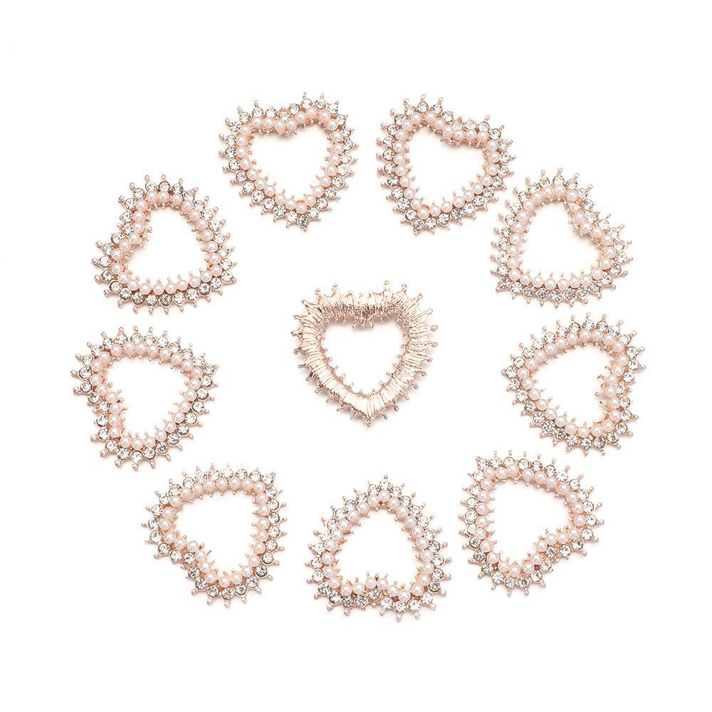 Apparel Sewing Crystal Flower-shaped Pearl Button Headwear Clip Rhinestone Buttons Pearl Hairpins