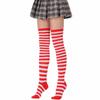 Für Frauen und Mädchen über kniehohe elastische gestreifte Strümpfe, warm, lang, Cosplay-Strumpf, Anime, mehrfarbig