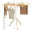 Clothes Drying Rack, Rotary Foldable Clothes Airer, Portable Laundry Drying Stand, Space-Saving, Rotatable, Freestanding