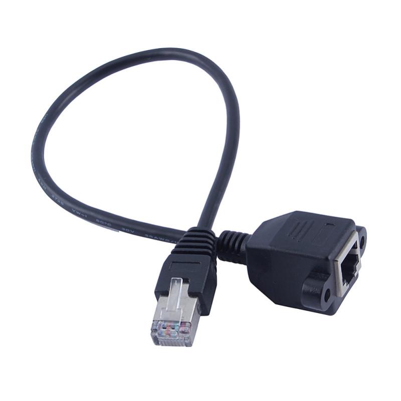 RJ45 Cable Male To Female Screw Panel Mount Ethernet LAN Network Extension Cable RJ45 Female To Male