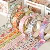 Spring Flower Romance Washi Tape & Sticker Set for Planners