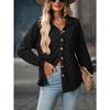 Women S Loose Fit Waffle Knit Long Sleeve Casual Commute Shirt