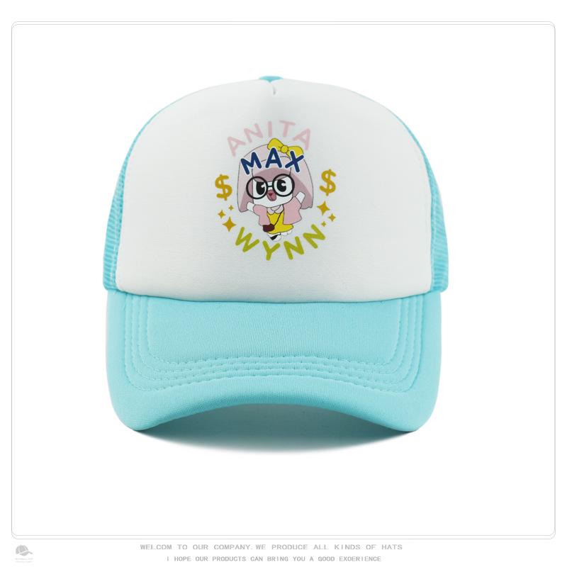 WYNN Casquette de camionneur imprimé dessin animé mignon - Casquette de baseball en éponge et filet