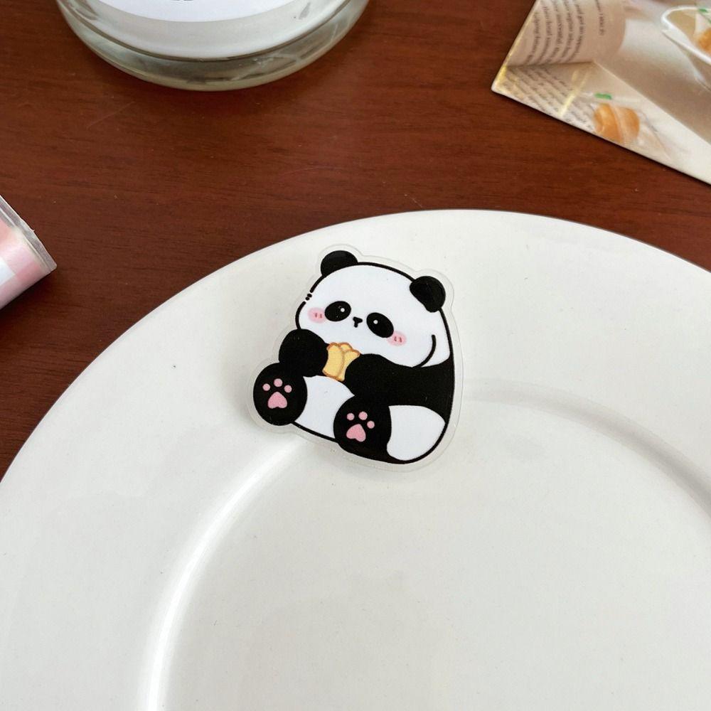 Panda Flower Panda Brooch Bear Animal Badge Lovely Acrylic Panda Pin  Gift