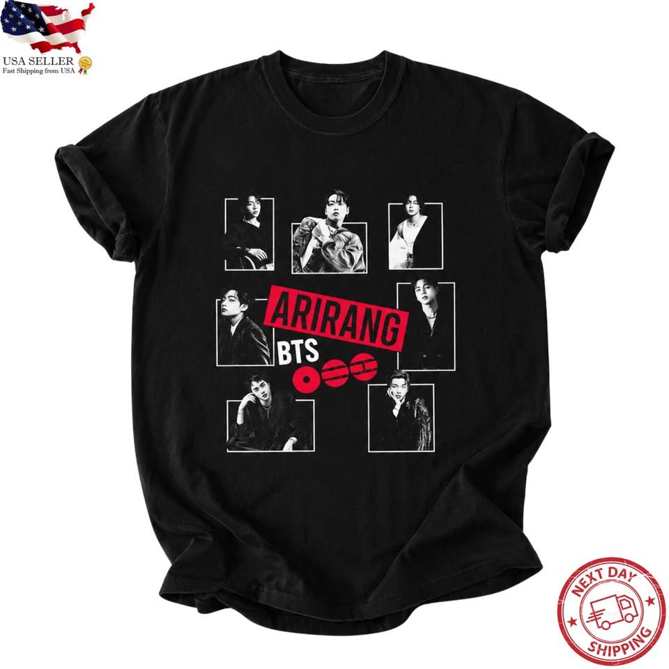 BTS Arirang World Tour 2026 Kpop Fan Graphic T Shirt S-4XL