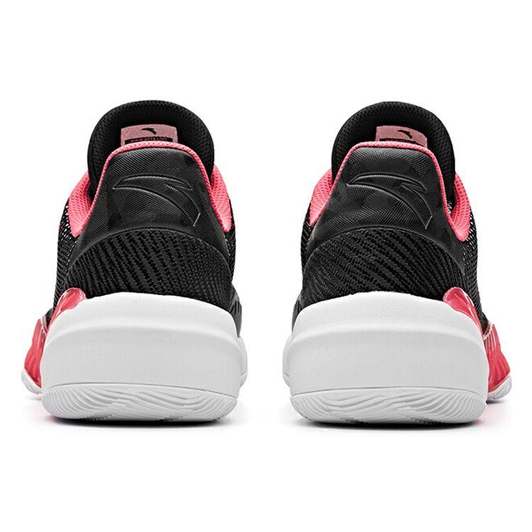 Anta A-Shock Performance Shock Absorption Anti-Slip Durable Low-Top Basketball Shoes Men Sneaker Black Red 11831109-2