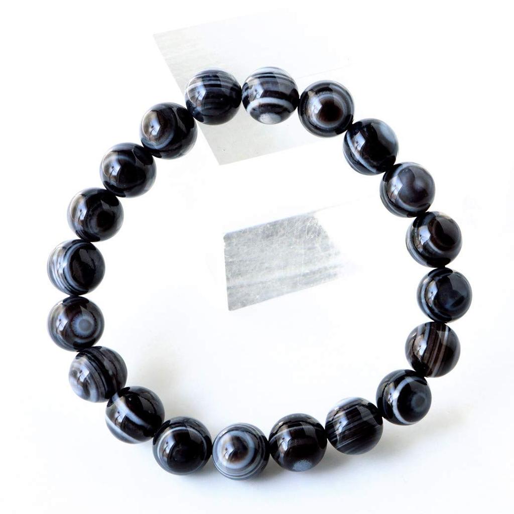 GOLD STONE Tian Eye Agate AAA Grade Bracelet 10mm Natural Power Stone Inner Circumference Approx. 16.5cm Protection Amulet