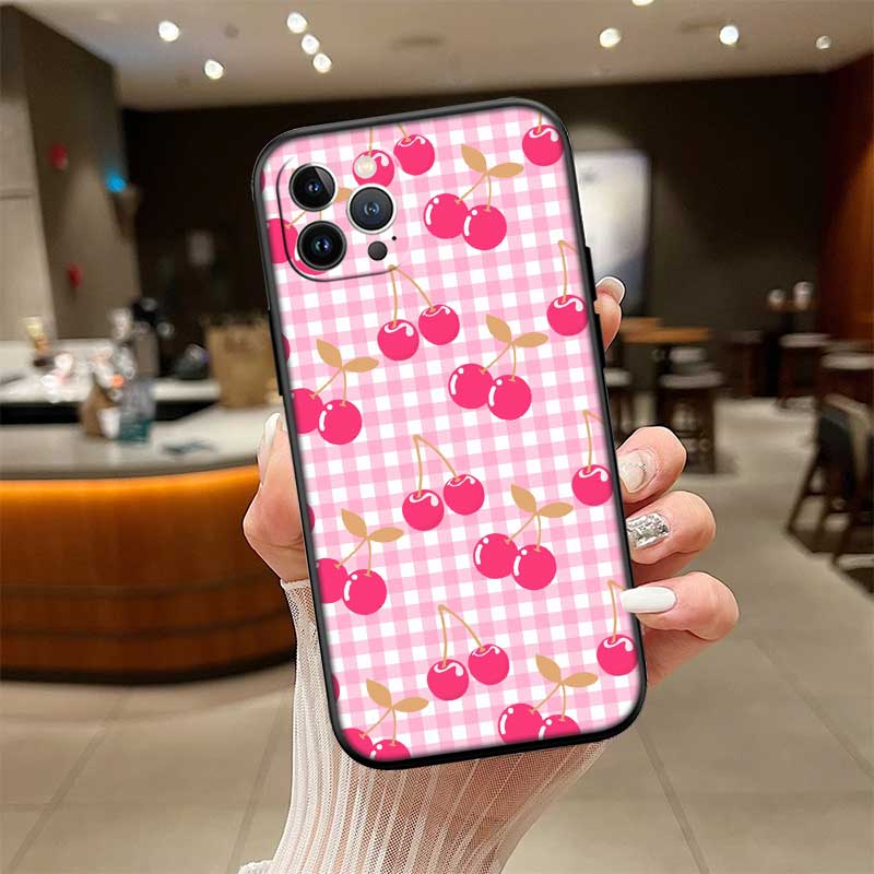UP21 Cherry summer fruit New High-End Shell Phone Case for iPhone SE X XS XR 16E 17 11 Pro Max 8 7 6 6s Plus Air