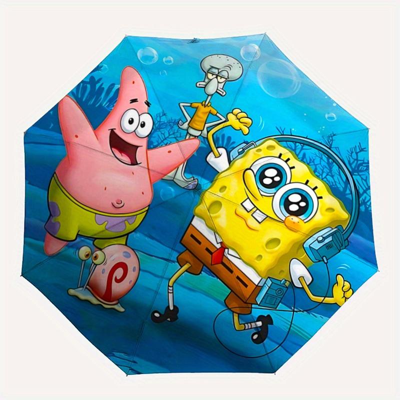 1pc SpongeBob SquarePants Patrick Star Squidward Automatic Opening and Closing Umbrella - Small Umbrella Suitable for Various Occasions Z094