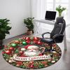 1 Stück Weihnachts-Kranz Stuhl-Teppich für Büro, Runder rutschfester langlebiger Teppich in großer Größe für das Büro, Geeignet für das Büro