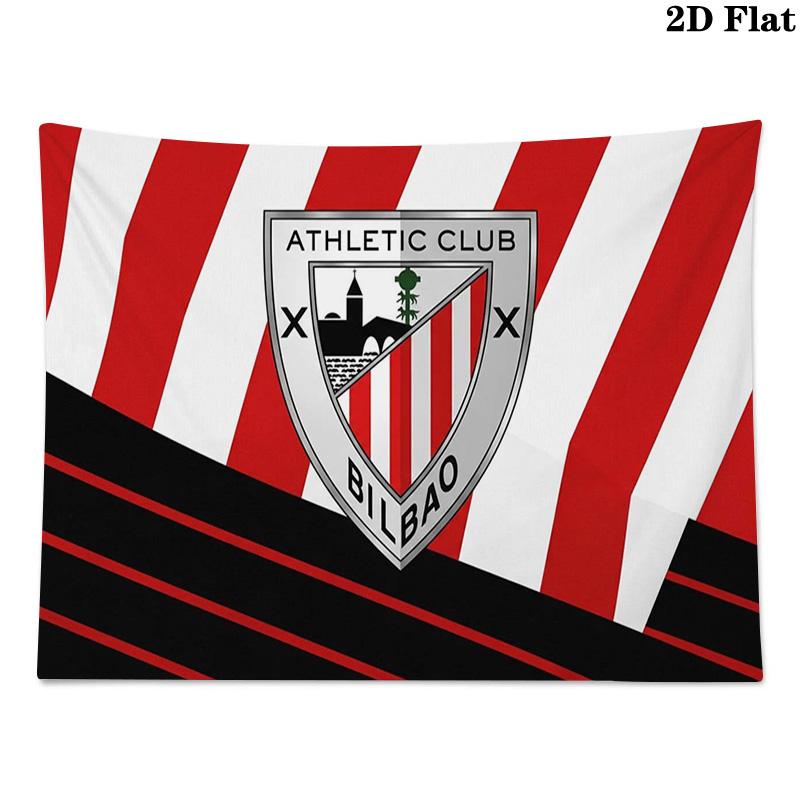 Athletic Bilbao Wall Tapestry Aesthetic Wall Hanging Printed Fabric Blanket Decorative Tapestries for Bedroom Living Room Home Decor