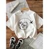 Line Earth Plane Pattern T-shirt Loose Short Sleeve Literary Roaming Wind Ladies Casual Shirt