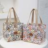 Cute Cartoon Print Lunch Bag Women Insulated Large Capacity Bento Bag Kids Thermal Cooler Handbag For School Work Travel Picnic