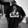 Dragon Ball Anime Trendy Casual Direct Spray Printed Heavy Cotton Short Sleeved Tshirt Mens Trendy Brand American Top Trendy