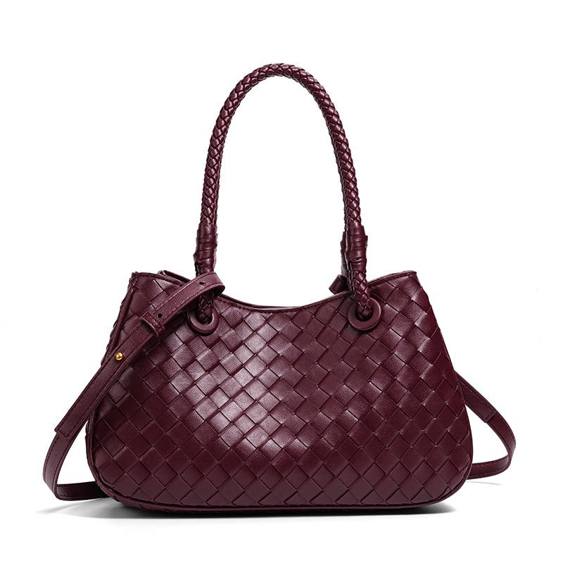 Autumn And Winter Vegetable Basket Bag, Pure Hand-Woven Women'S Bag, High-End Handbag, Large-Capacity Messenger Bag.