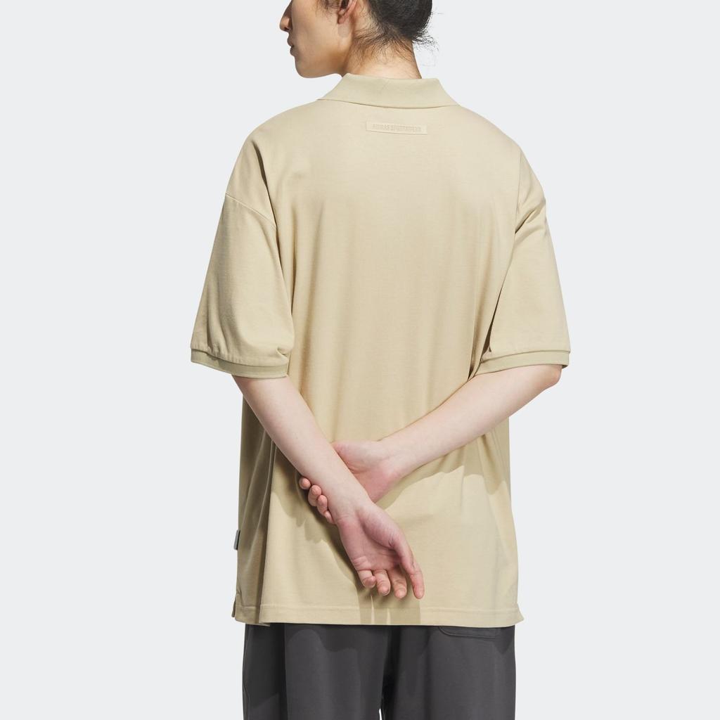 Adidas Verbiage Polo Shirt With Monochrome Chest Lettering Detail Men Tops Prairie-Brown IP3978