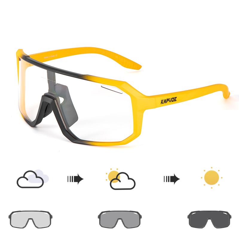 Kapvoe Photochromic Cycling Glasses for Men Women MTB Road Bike Eyewear Sports Sunglasses UV Protection
