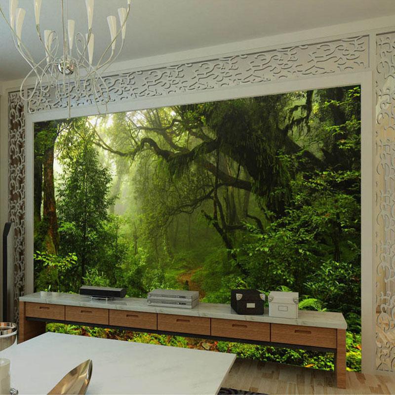 Papier Peint Moderne 3D Forêt Murale Salon Fond de Canapé Grand Papier Peint Décoration Murale Maison