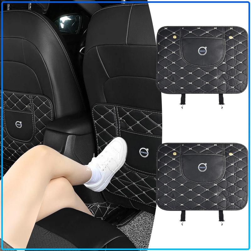 PU Leather Car Anti-Kick Mats Auto Seat Back Protector Cover Styling For Volvo XC60 XC90 S60 S80 S40 V40 V60 V70 V50 XC70