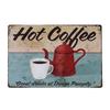 Vintage Shabby Chic Coffee Menu Metal Tin Sign Retro Home Bar Cafe Pub Tavern Wall Decoration Decorative Plate Poster for